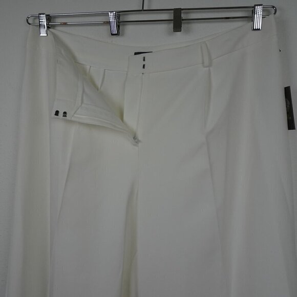 Vince Camuto Wide Leg Pants Women's Plus Size 20W Off White Pleated Dressy - Picture 4 of 9